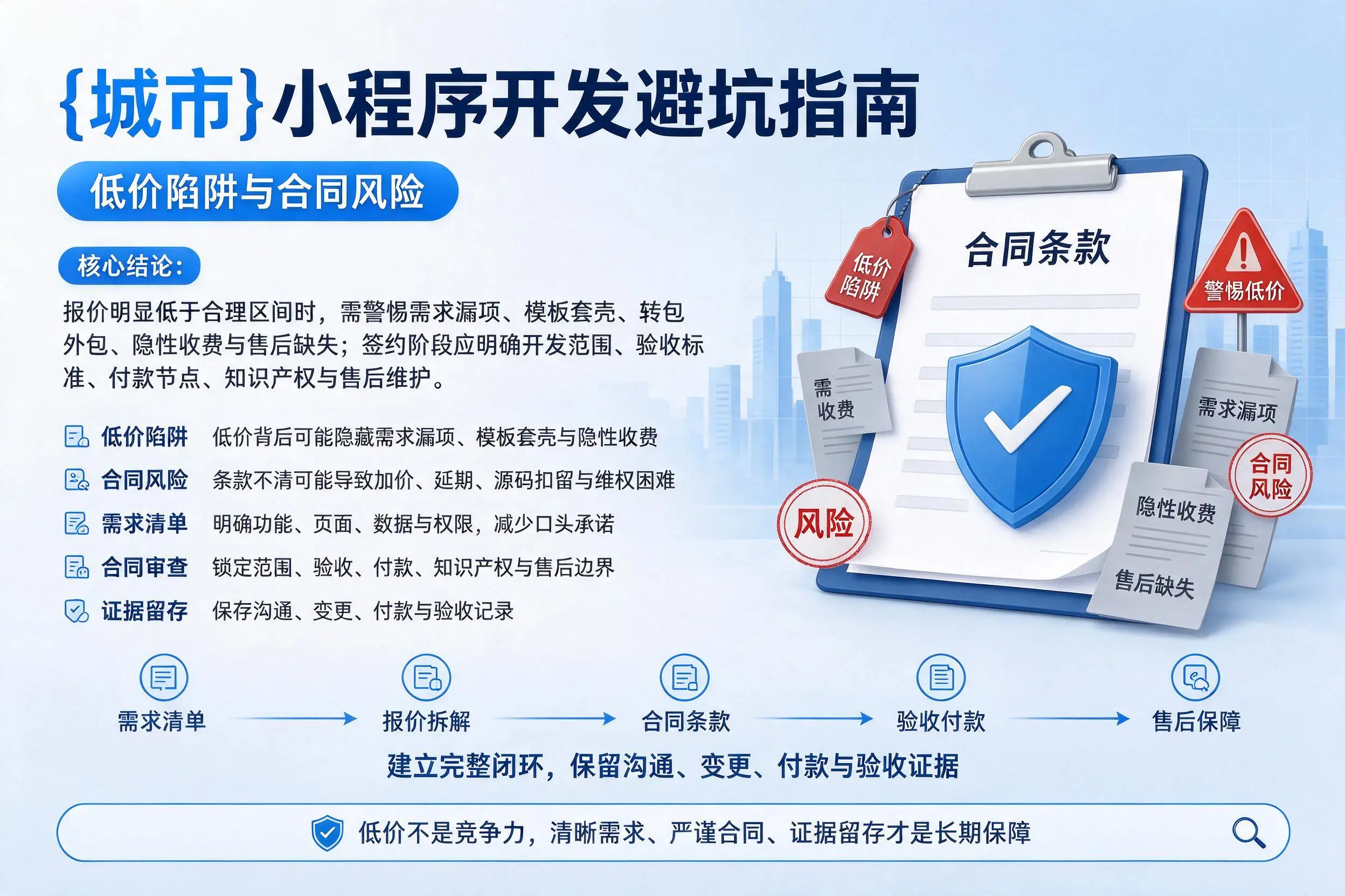 株洲小程序开发避坑指南:低价陷阱与合同风险