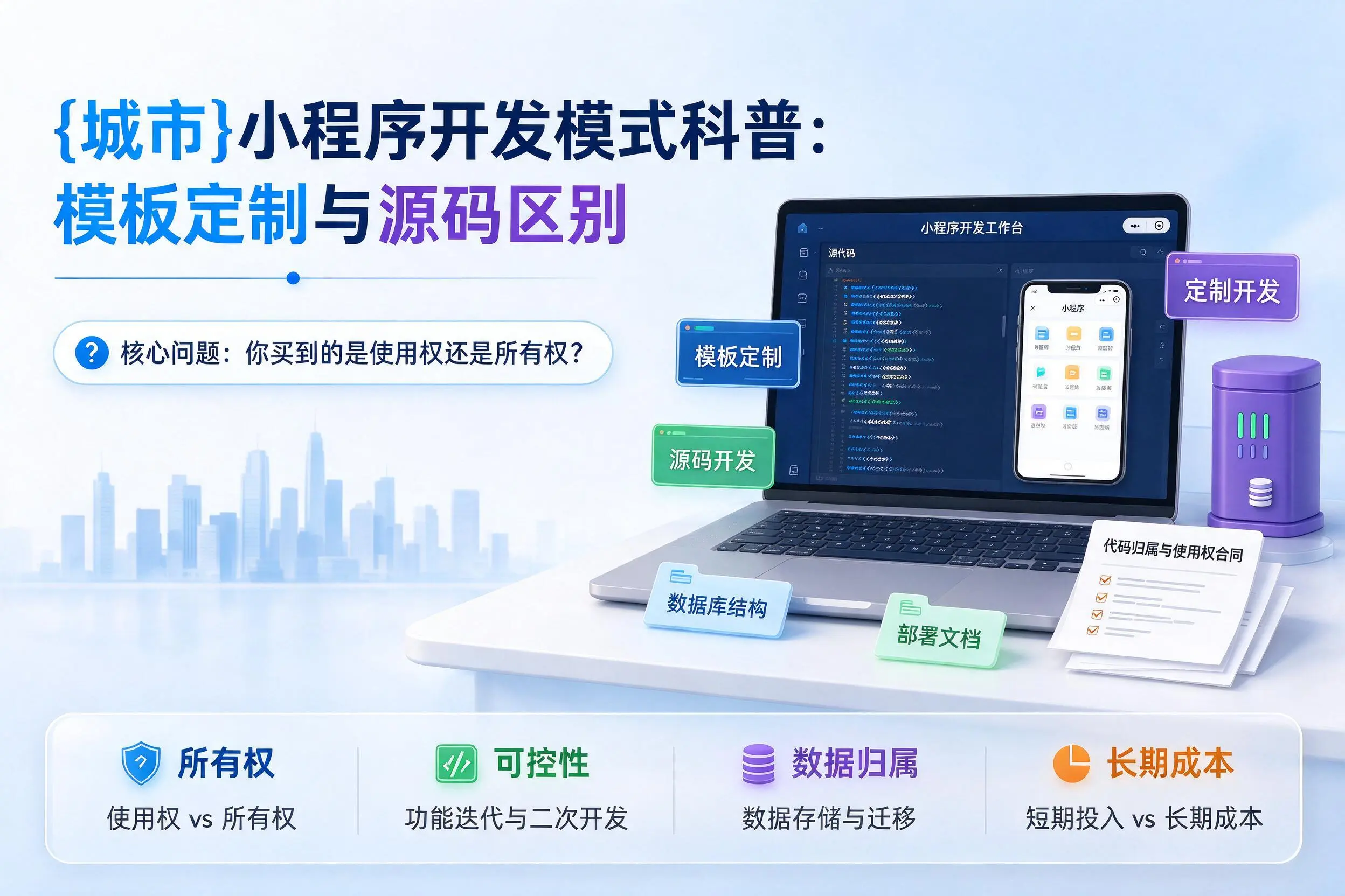 株洲小程序开发模式科普:模板定制与源码区别