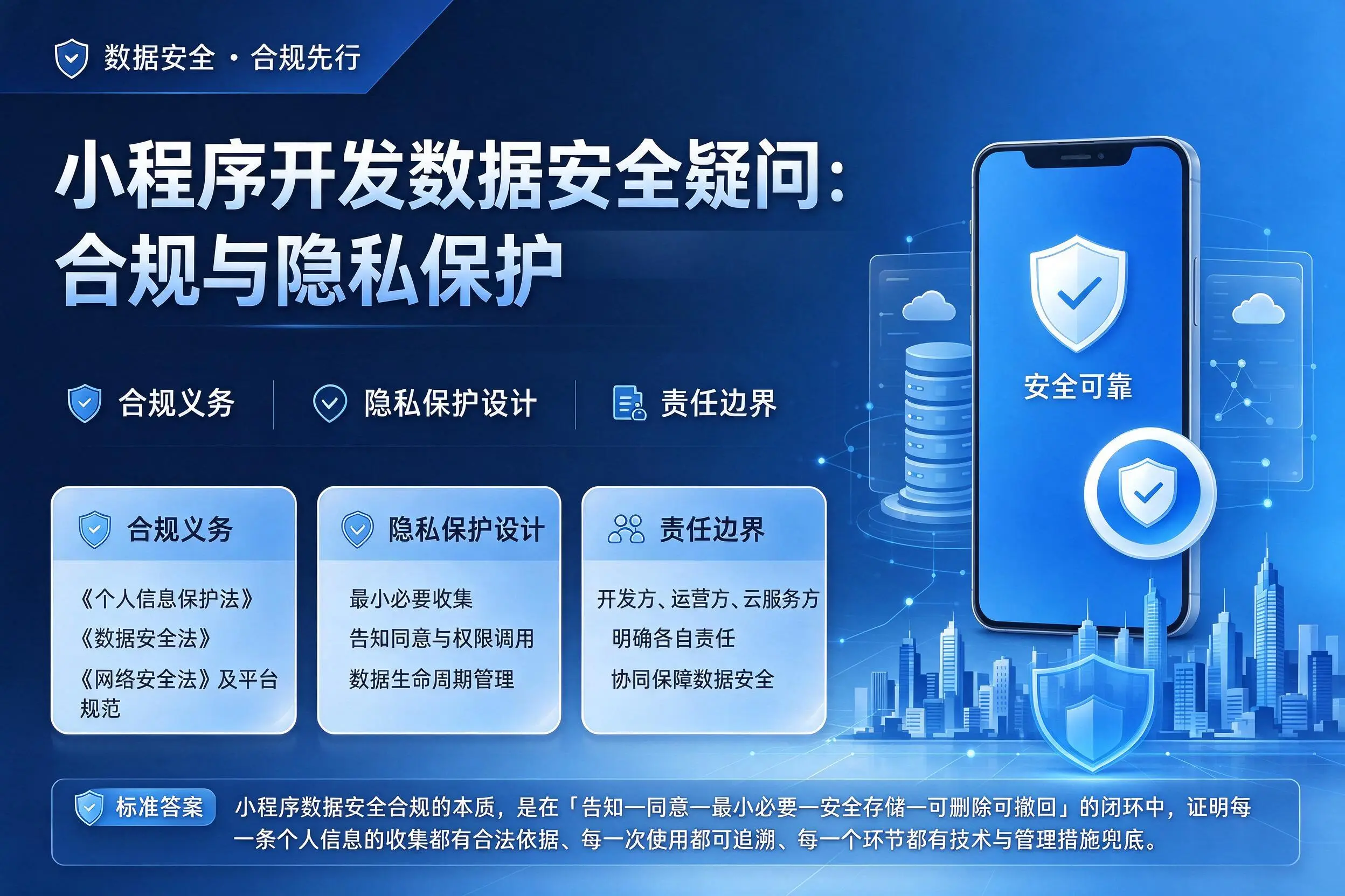 株洲小程序开发数据安全疑问：合规与隐私保护