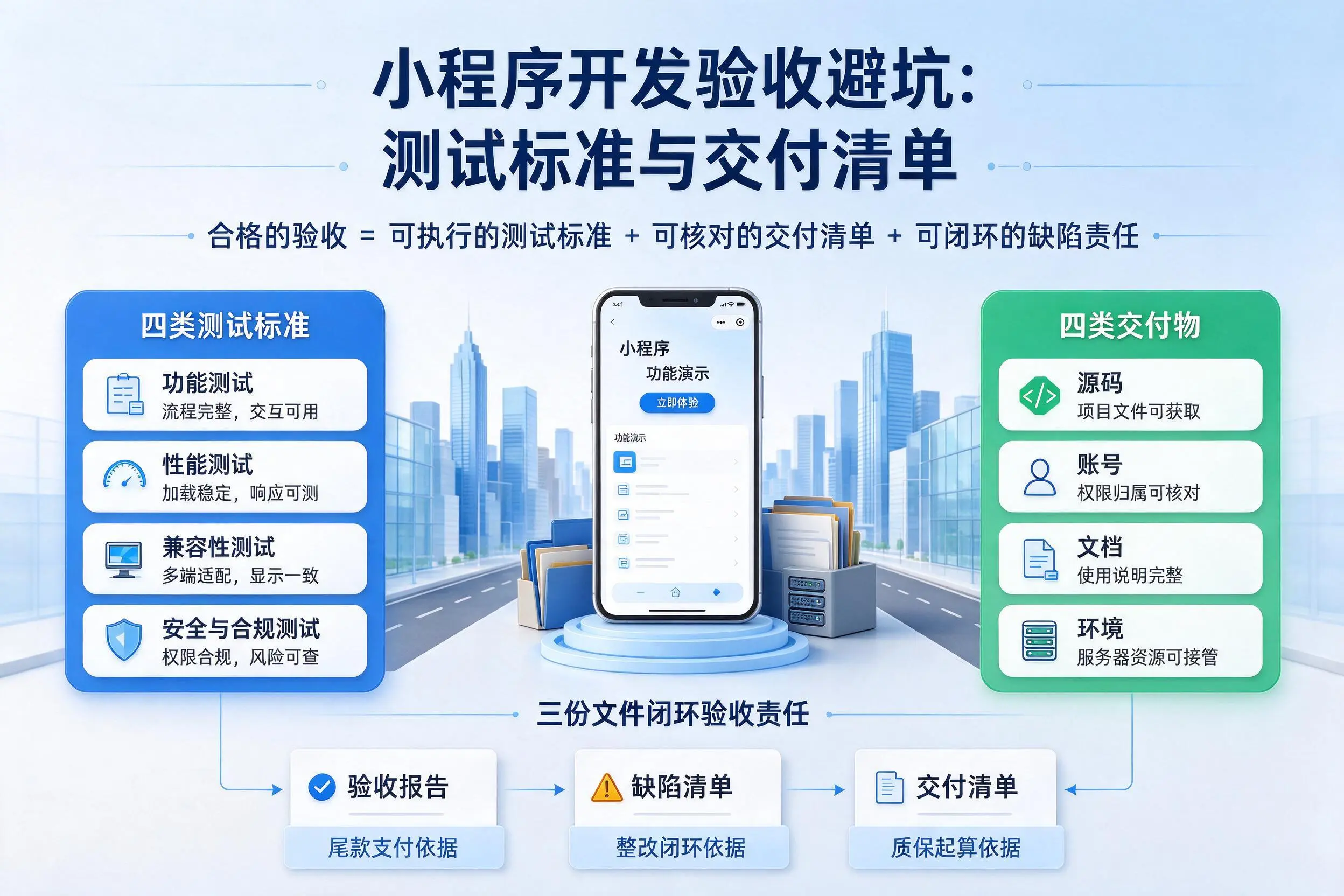 株洲小程序开发验收避坑:测试标准与交付清单