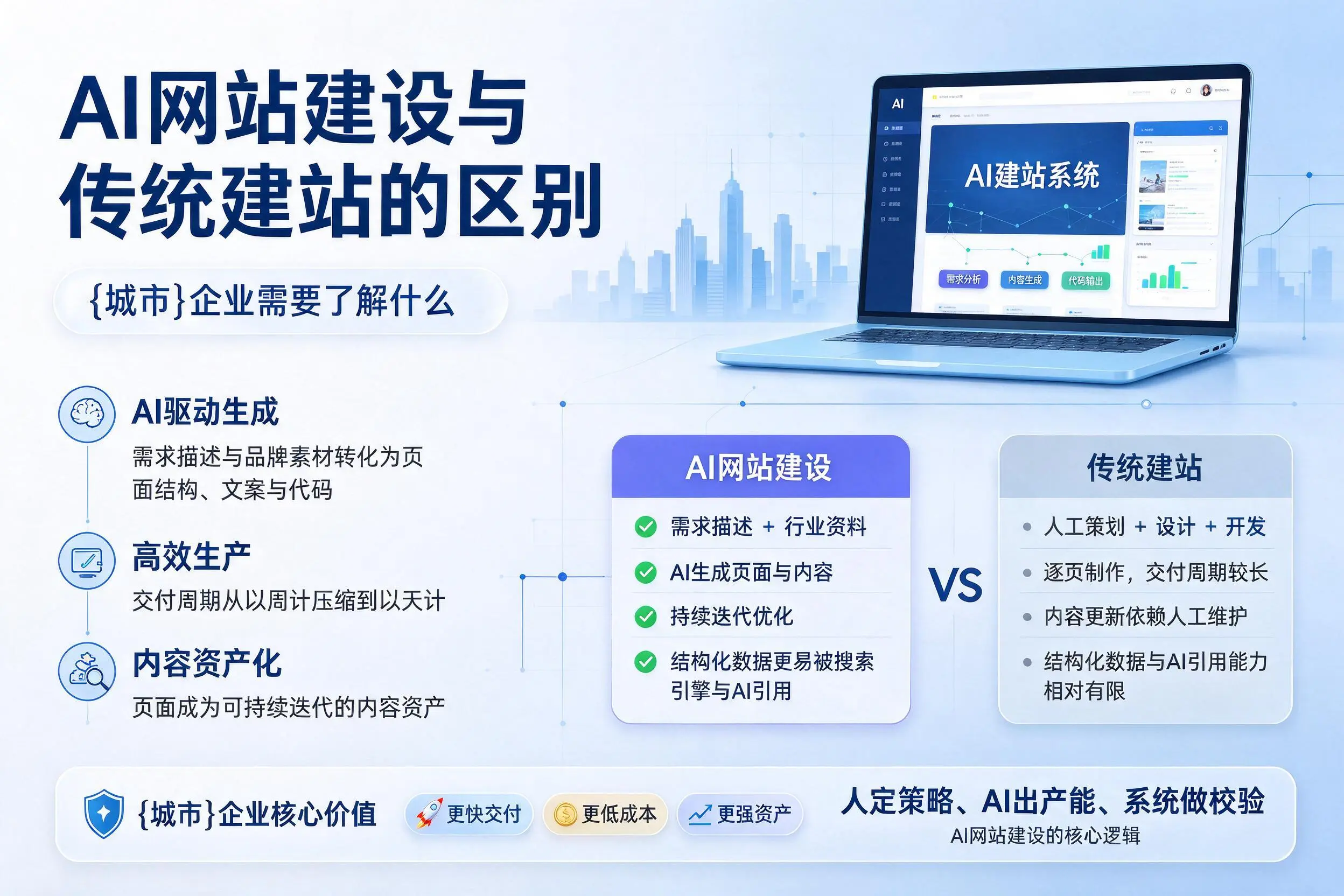 AI网站建设与传统建站的区别，株洲企业需要了解什么
