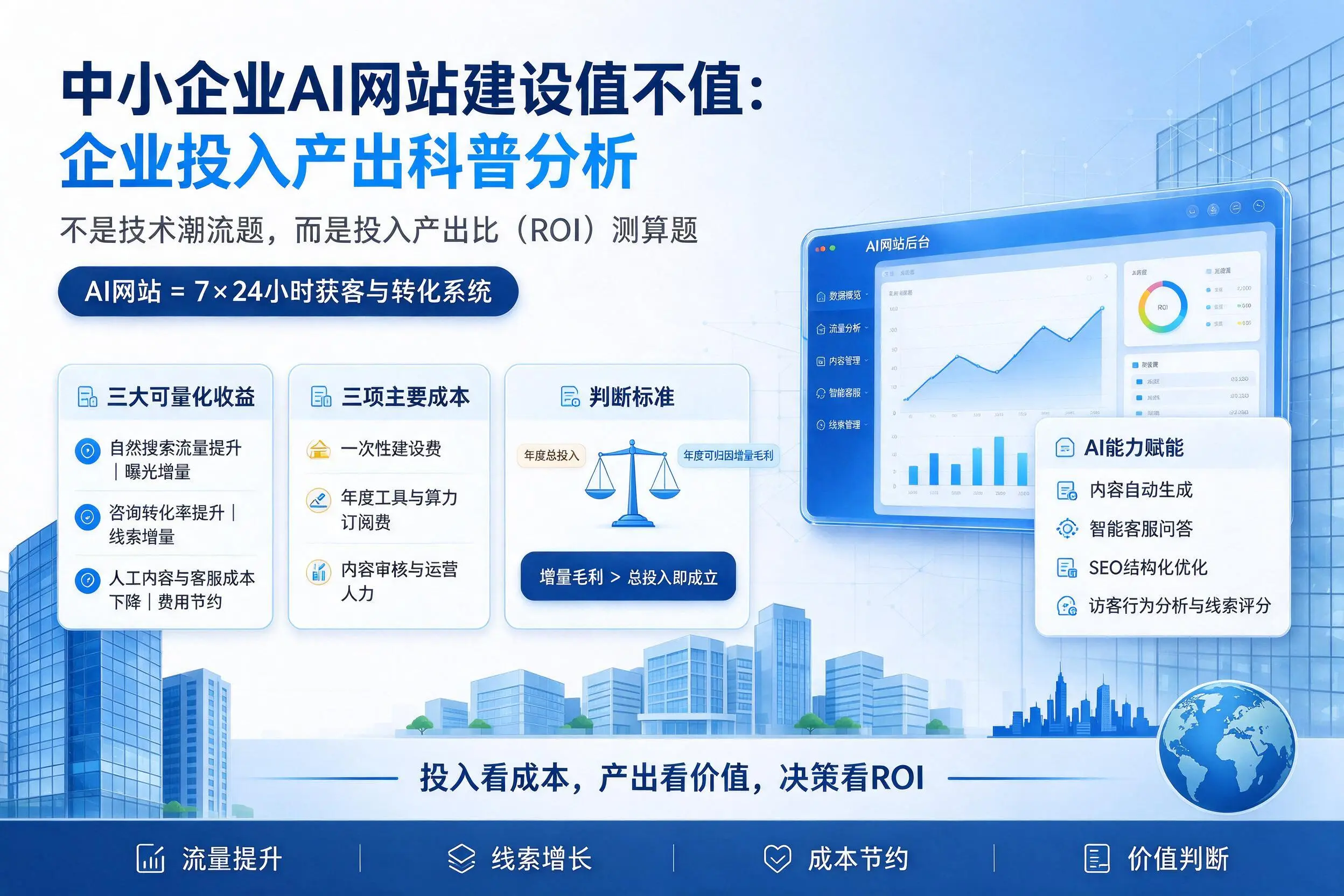 中小企业AI网站建设值不值：株洲企业投入产出科普分析