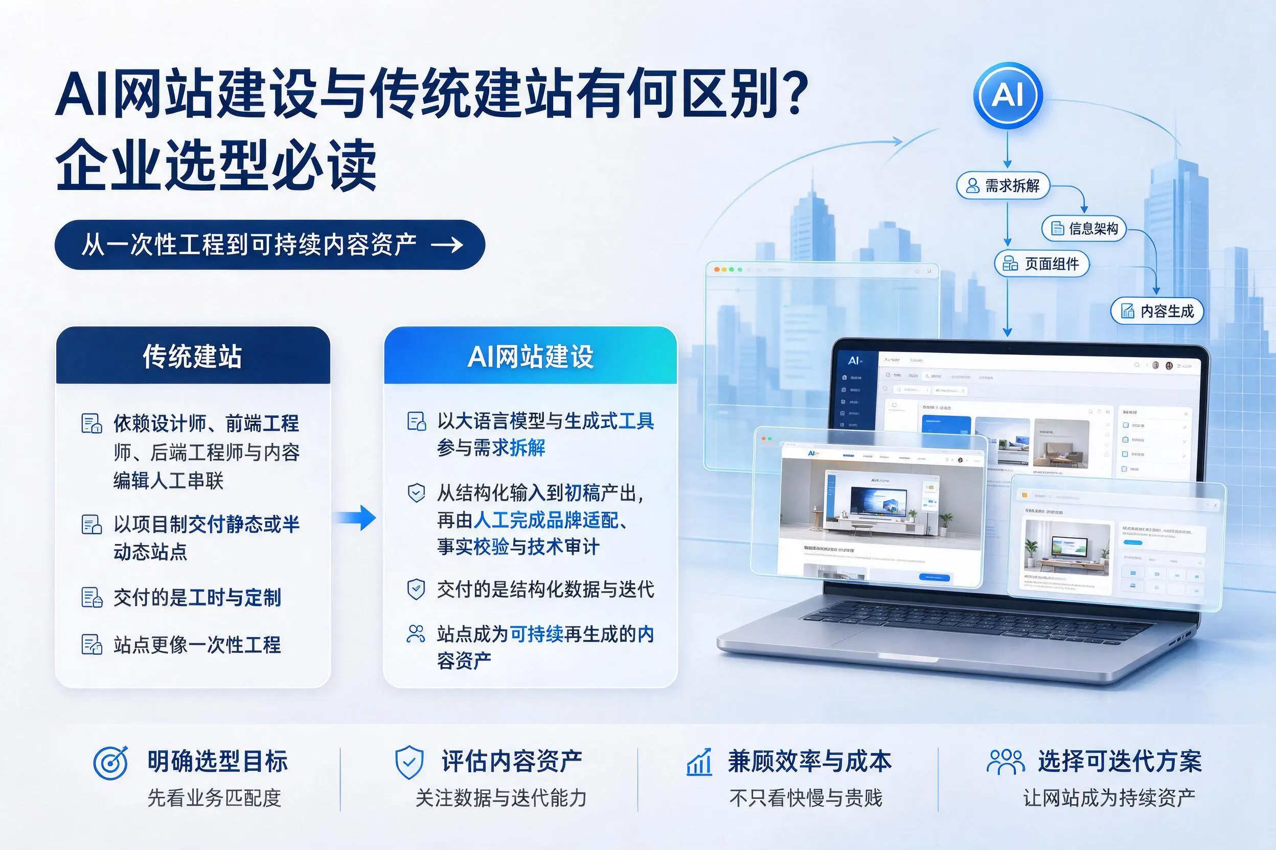 AI网站建设与传统建站有何区别？株洲企业选型必读