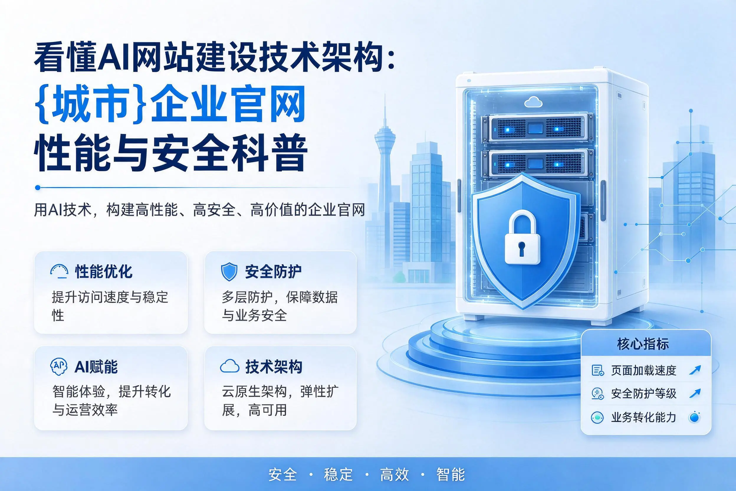 看懂AI网站建设技术架构：株洲企业官网性能与安全科普