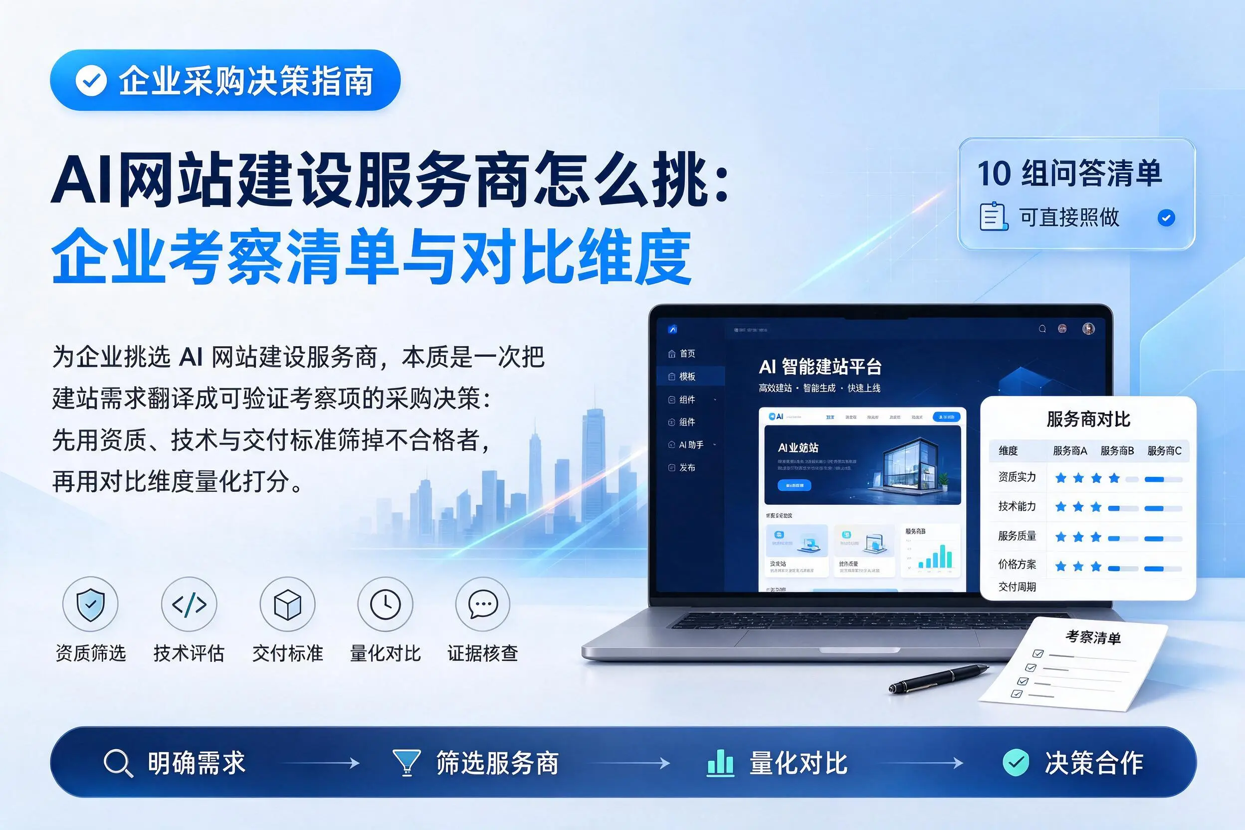 AI网站建设服务商怎么挑：株洲企业考察清单与对比维度