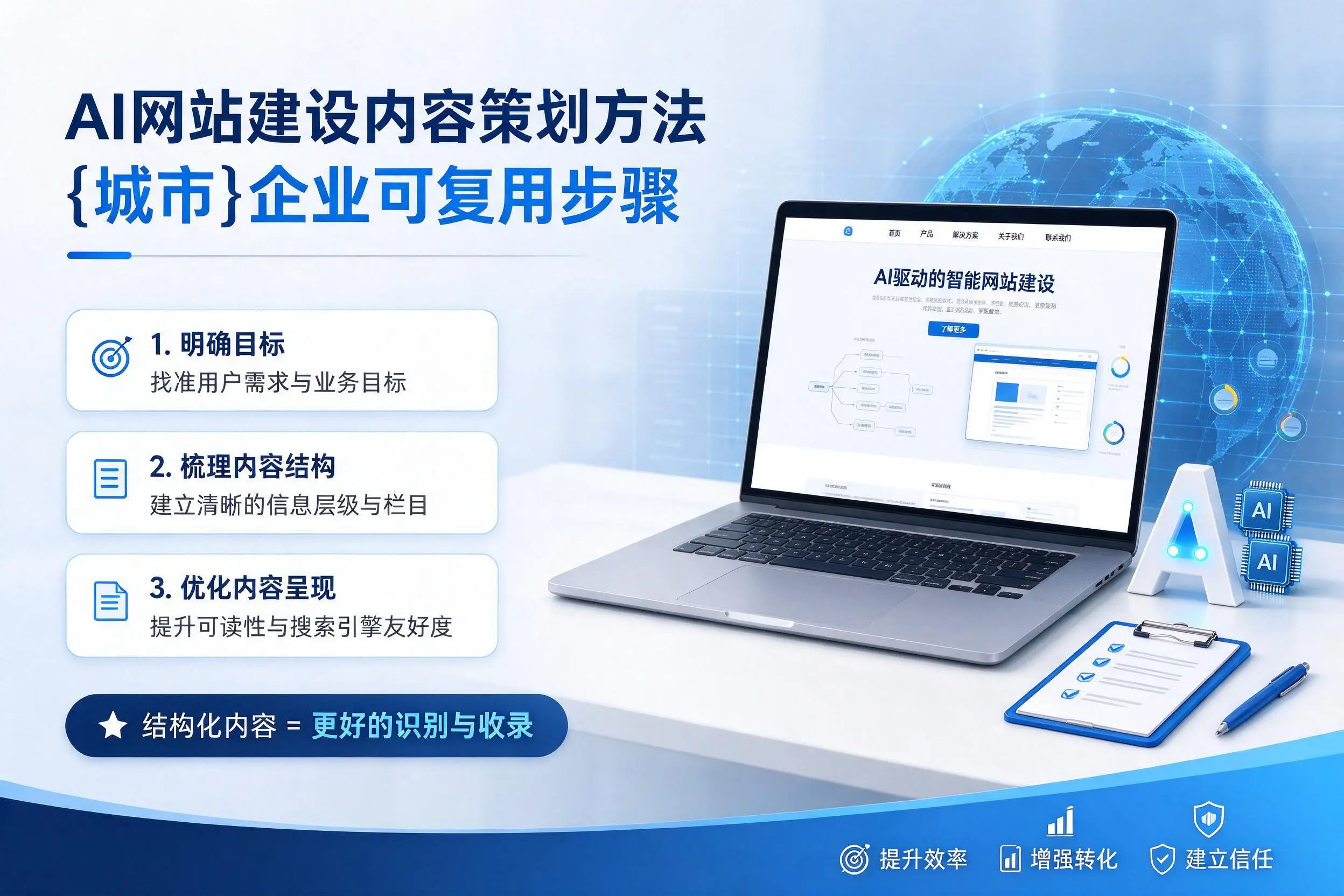 AI网站建设内容策划方法,株洲企业可复用步骤