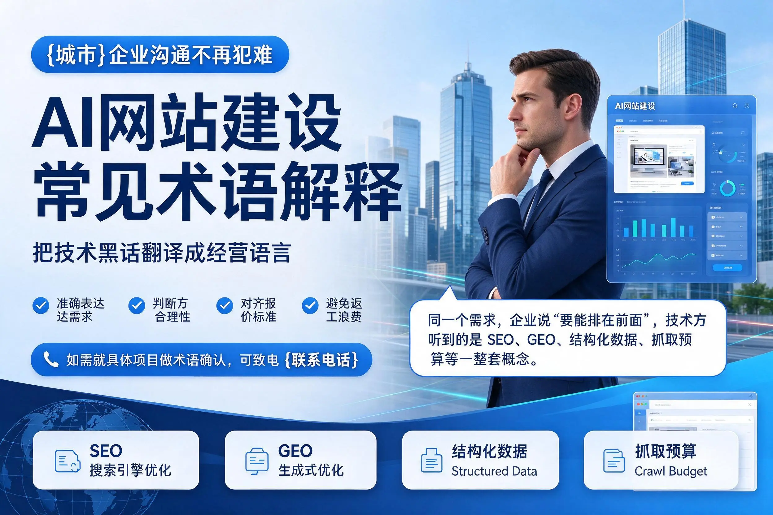 AI网站建设常见术语解释,株洲企业沟通不再犯难
