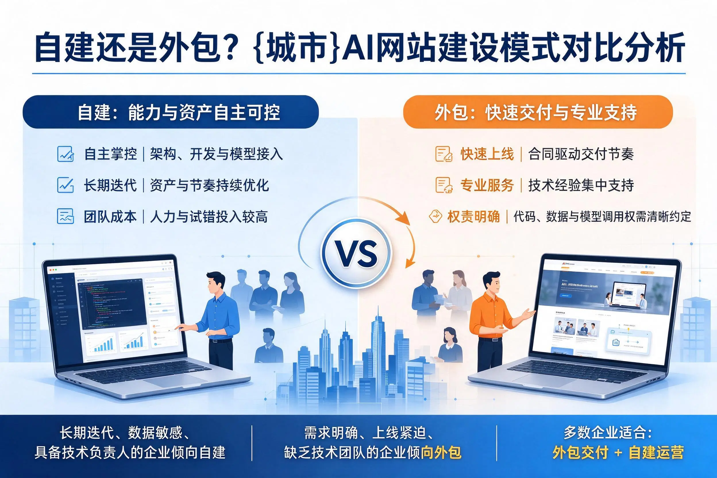 自建还是外包?株洲AI网站建设模式对比分析