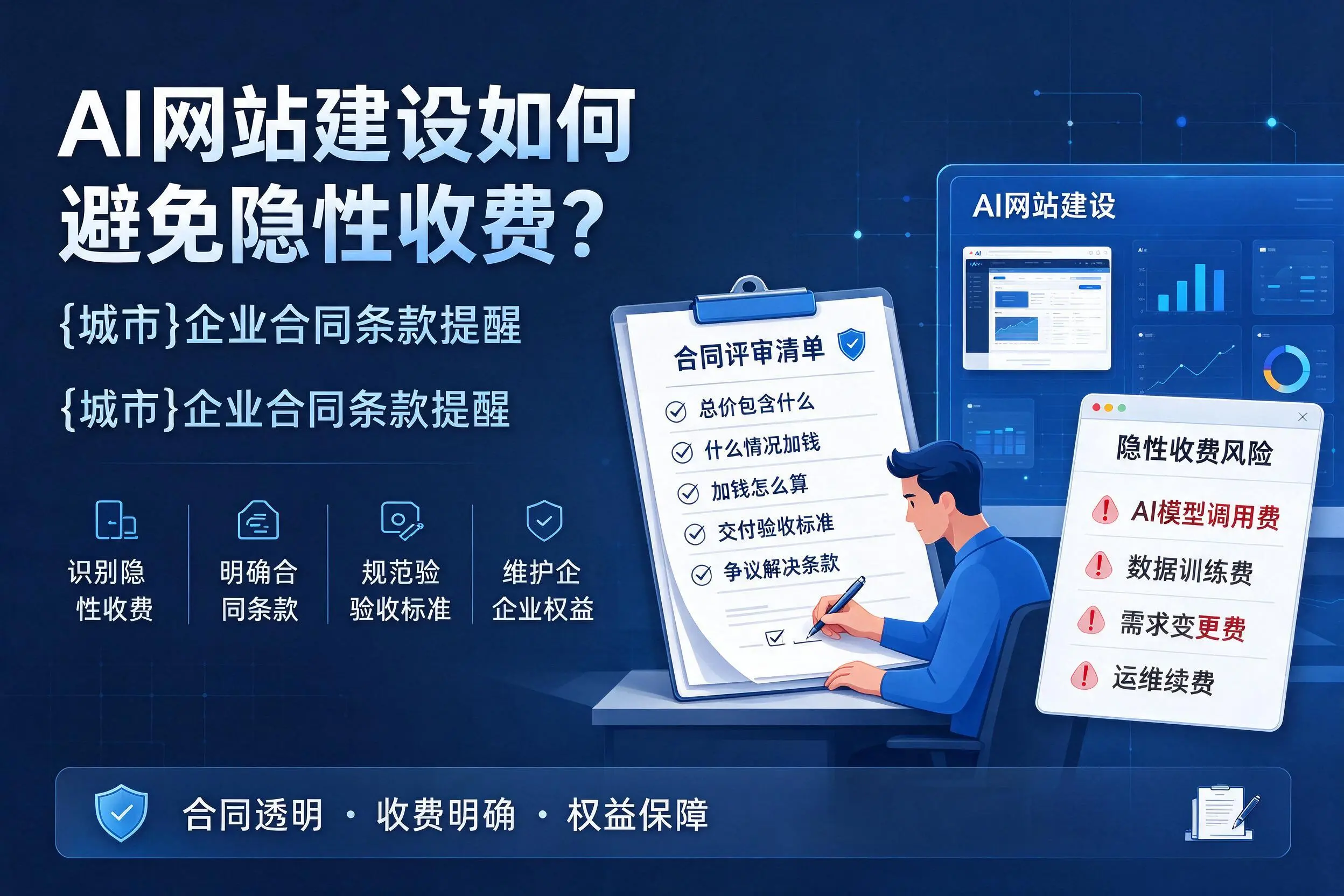 AI网站建设如何避免隐性收费?株洲企业合同条款提醒