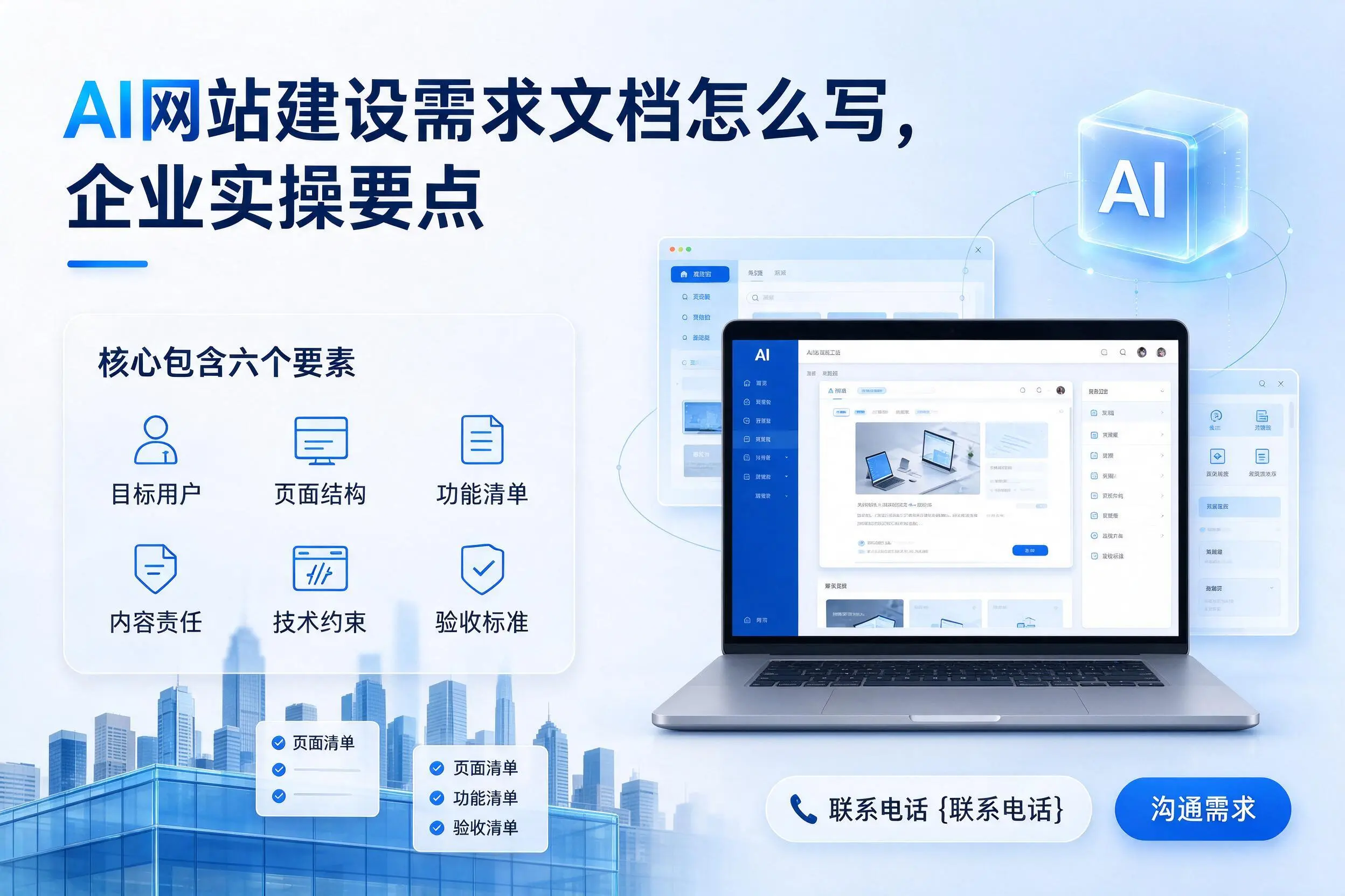 AI网站建设需求文档怎么写,株洲企业实操要点