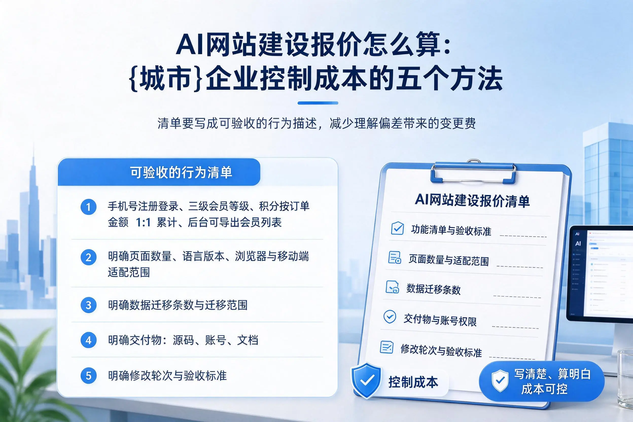 AI网站建设报价怎么算:株洲企业控制成本的五个方法